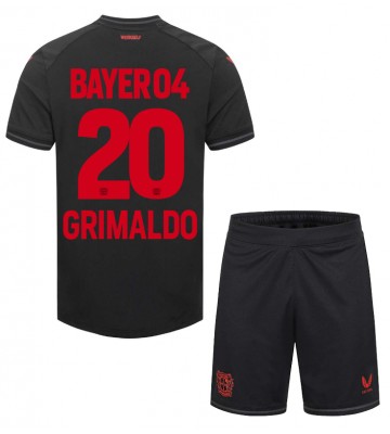 Bayer Leverkusen Alejandro Grimaldo #20 Replika Babytøj Hjemmebanesæt Børn 2023-24 Kortærmet (+ Korte bukser)